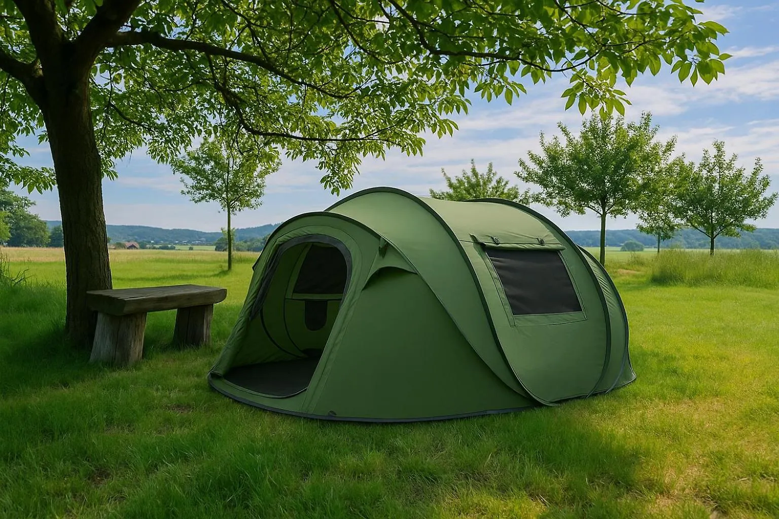 Campsite Rent A Tent, Ein Zelt In Der Natur Inkl Wc Zur Gemeinsamen Nutzung Bechhofen